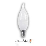 لامپ شمعی 6 وات مات آفتابی پارس شعاع توس