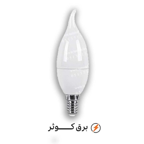 لامپ شمعی 6 وات مات آفتابی پارس شعاع توس