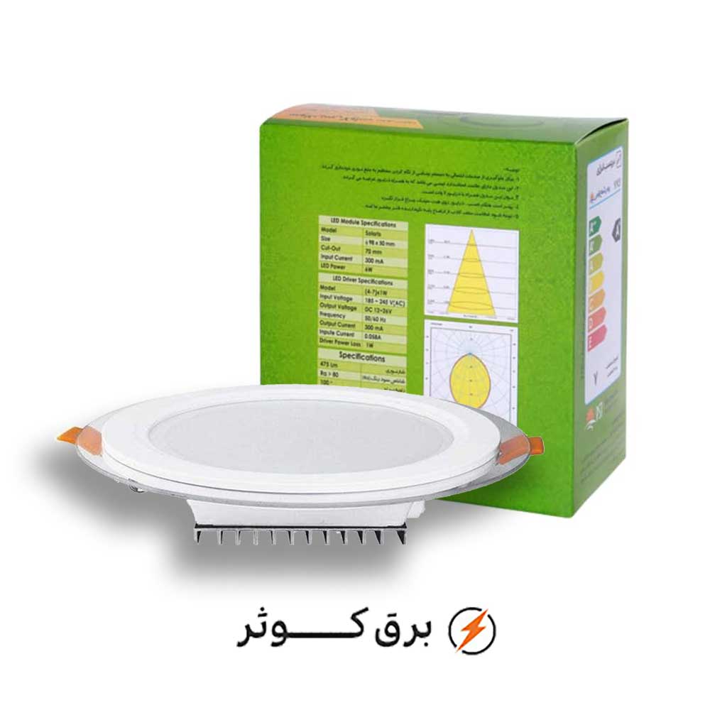 پنل گلاریس 18 وات گرد یخی پارس شعاع توس