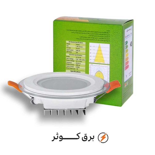 پنل گلاریس 12 وات گرد یخی پارس شعاع توس