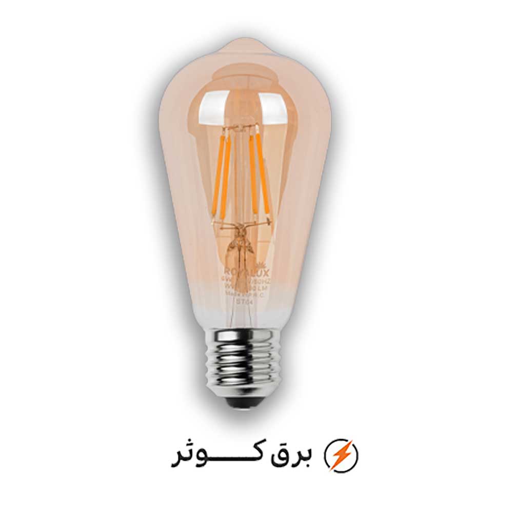 لامپ LED حبابی 6 وات ST64 فیلامنتی پارس شعاع توس