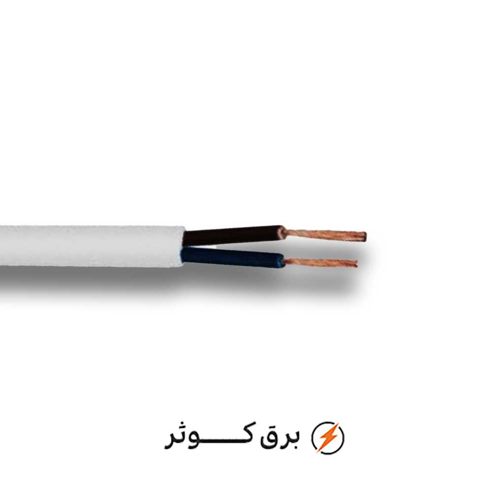 کابل افشان 1.5*2 سفید هادی نور (متری)
