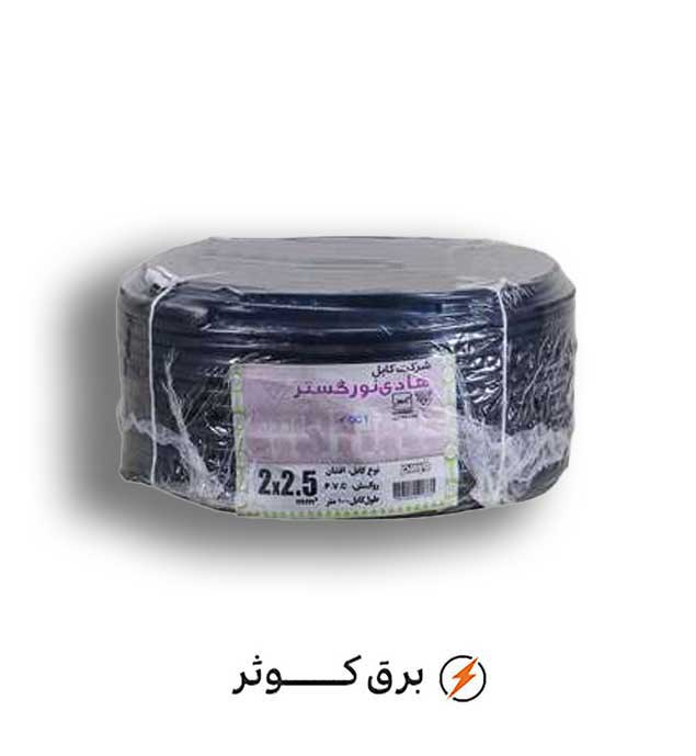 کابل افشان 2.5*2 هادی نور (حلقه)