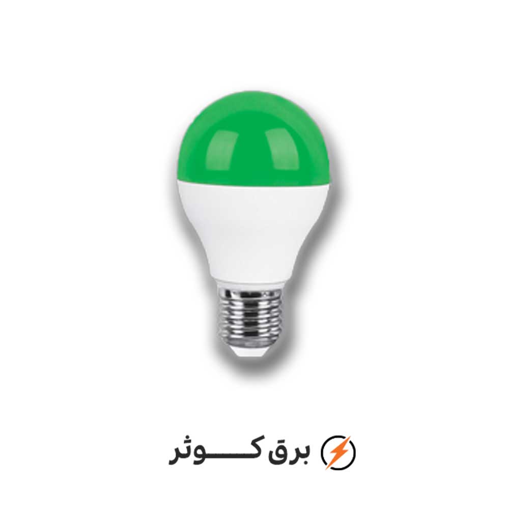 لامپ 9 وات رنگی سبز پارس شعاع توس