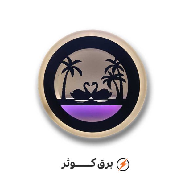 شبخواب LED گرد بزرگ (نخل و قو )