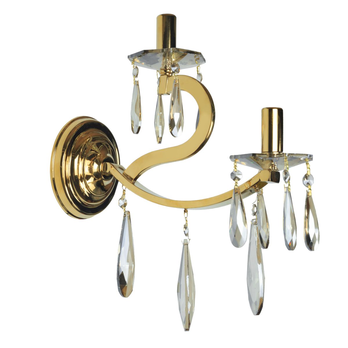 چراغ دیواری دو شعله کوثر کد 1802/2 طلایی - Image 1