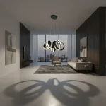 لوستر مدرن SMDگرد فنری سه لاین کوثر کد 7020054