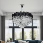لوستر فلزی قطر65 کروم-مشکی 2332 - Image 5