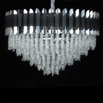 لوستر فلزی قطر65 کروم-مشکی 2332 - Image 2