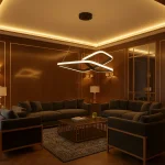 لوستر مدرن SMD مربع تو دلی کوثر 7020092