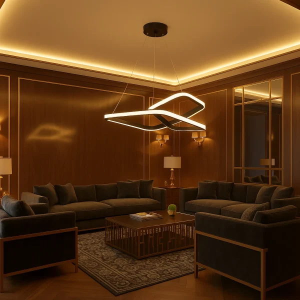 لوستر مدرن SMD مربع تو دلی کوثر 7020092