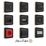 کلید پریز ایران الکتریک مدل ارس طلایی مشکی میان مشکی - Image 2