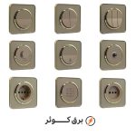 کلید و پریز ایران الکتریک مدل اسپیناس طلایی زه بژ میان بژ