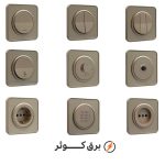 کلید پریز ایران الکتریک مدل اسپیناس پلکسی بژ زه بژ