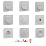 کلید پریز ایران الکتریک مدل اسپیناس پلکسی سفید زه سفید