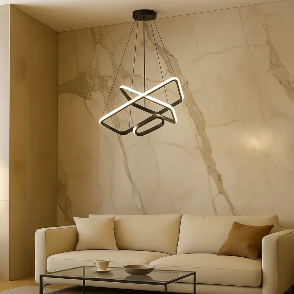 لوستر مدرن SMD سه طبقه مستطیل کوثر کد 7020097