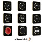 کلید و پریز ایران الکتریک مدل اسپیناس طلایی مشکی زه مشکی - Image 2