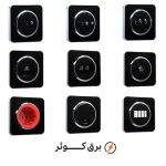 کلید پریز ایران الکتریک مدل اسپیناس سیلور زه مشکی میان مشکی - Image 2