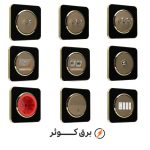 کلید و پریز ایران الکتریک مدل اسپیناس طلایی زه مشکی میان بژ - Image 2