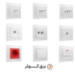 کلید پریز ایران الکتریک مدل برلیان پلکسی سفید - Image 2