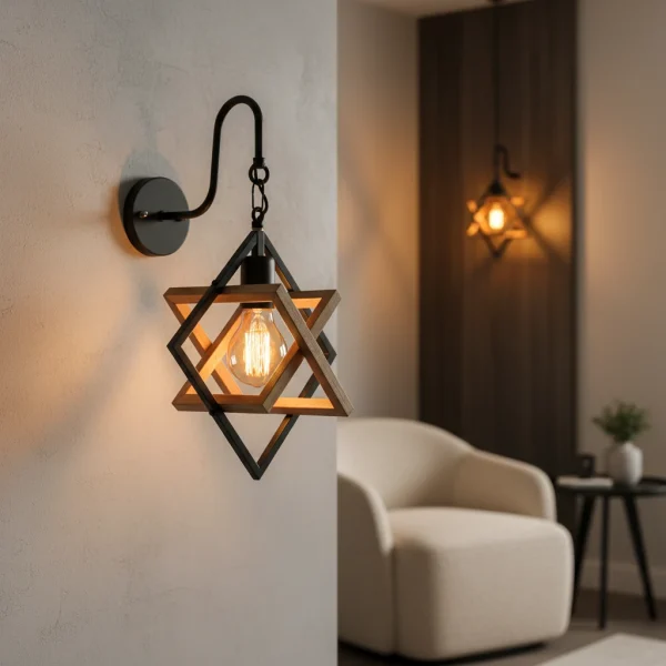 لوستر روستیک دیوارکوب کوثر کد 1211