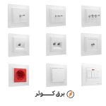 کلید پریز ایران الکتریک مدل برلیان پلکسی بژ - Image 2