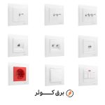 کلید پریز ایران الکتریک مدل برلیان اقتصادی سفید - Image 2